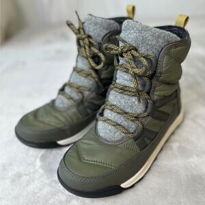 Sorel Whitney II Short Lace Waterproof Boots Green NL4889-397 Womens 7